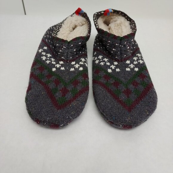 Bombas Gripper Slipper Unisex Size Small Charcoal Sherpa Lined Bootie House Sock - Picture 5 of 13